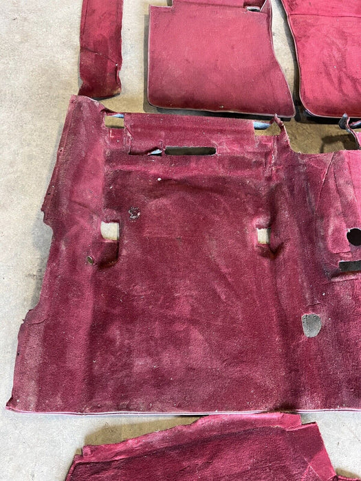 1979-85 Mercedes 300SD W126 Maroon Interior Molded Carpet Full Set OEM #440EM