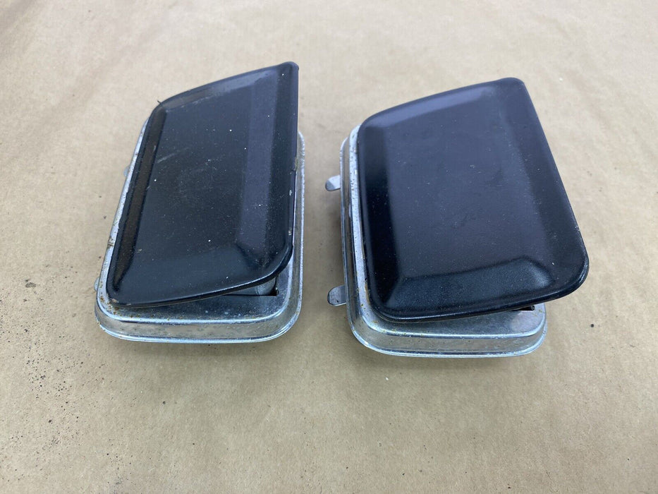 1973-1974 Volvo 144 145 Black Rear Door Ash Trays Pair L & R Trim OEM #2484EJ