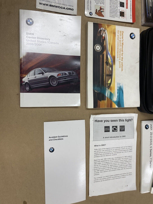 2001 BMW E38 540i 740i Owners Manual User Info Guide Book & Case CD OEM #2064EJ