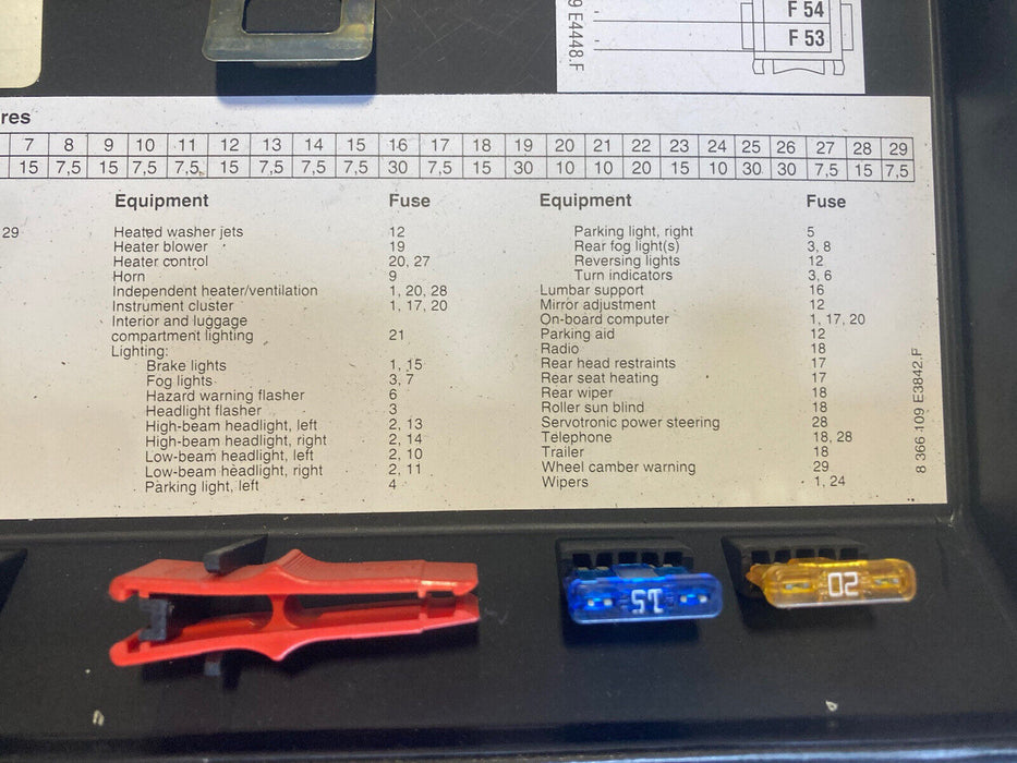 1988-1996 BMW E34 5 Series 525i 535i Fuse Box Cover 1374029 OEM #2041M