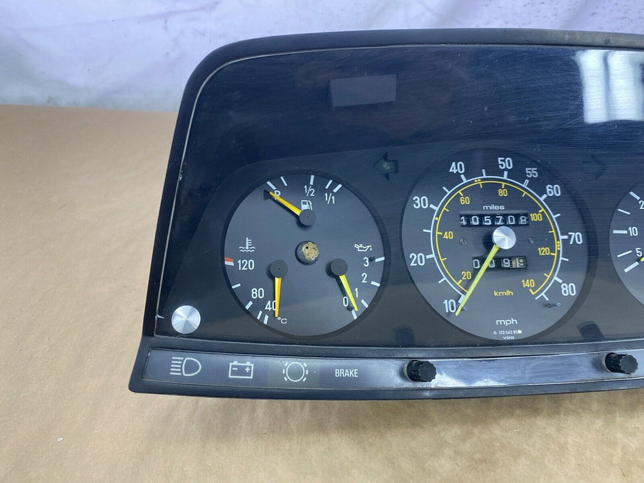 Mercedes Benz W123 Instrument Gauge Cluster 87001123 105k Miles OEM #2495EJ