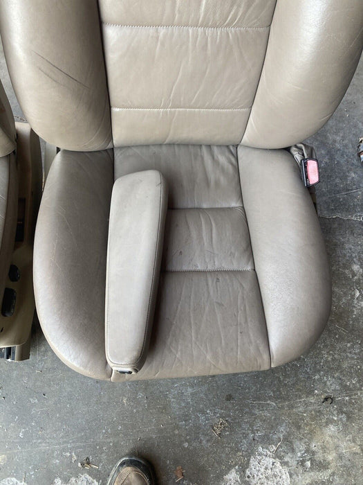 1986-1994 BMW 7 Series E32 Front Bucket Seats Tan Leather Left Right OEM #1016M