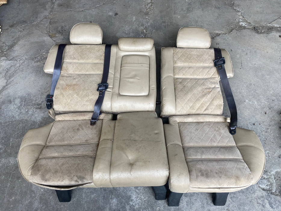 94-00 Volvo 850 850R V70 V70R XC Tan Rear Seat Leather Alacantara Stitched #811E