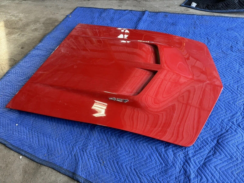 1968-1972 Corvette C3 Fiberglass Hood w/Latches Red OEM 427 Big Block #3205E