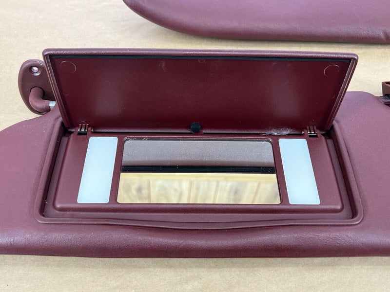 1979-1985 Mercedes 300SD W126 Pair L + R Maroon Sun Visors Interior OEM #270EM
