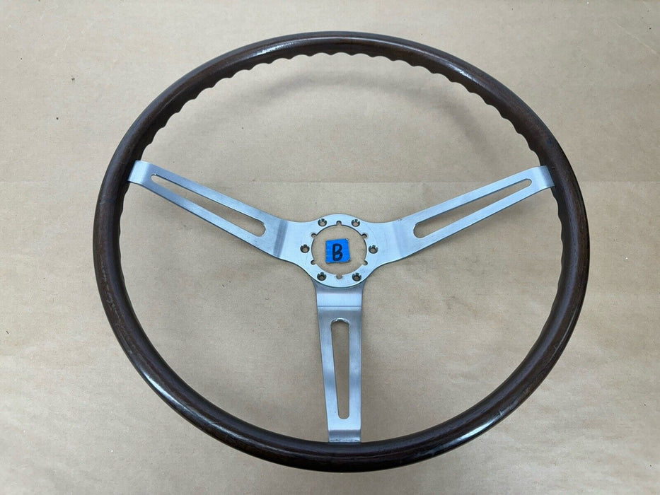 1963-1968 Corvette C2 C3 Walnut Wood Steering Wheel 3 Spoke OEM *NICE* #3241E