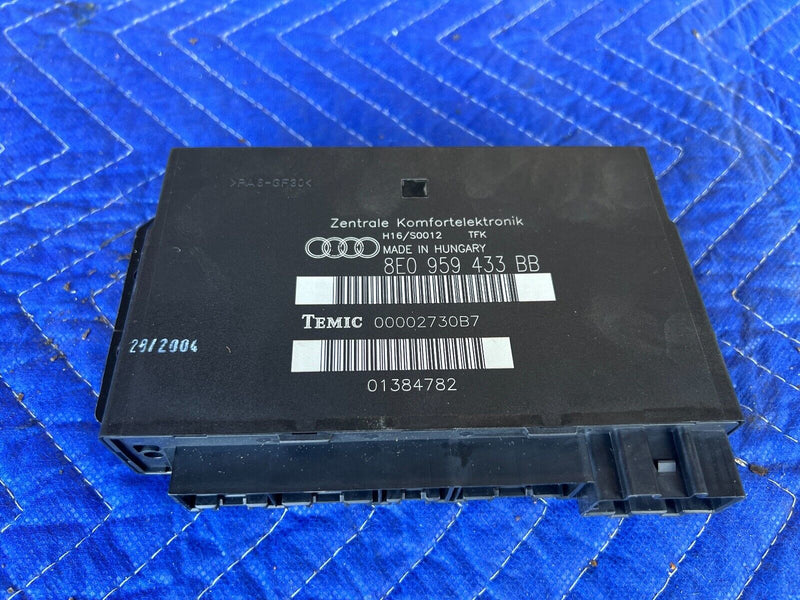 2003-2009 Audi S4 B6 B7 8E Body Comfort Control Module 8E0959433BB OEM #590EM