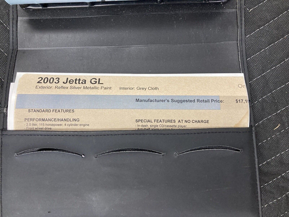 1999-2005 Volkswagen VW Jetta MK4 Owners Manual Book OEM #2416M