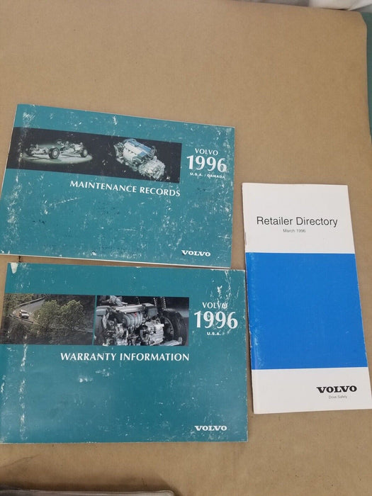 1996 Volvo 850 GLT Owners Manual & Operation Information Pamphlets OEM #2869E