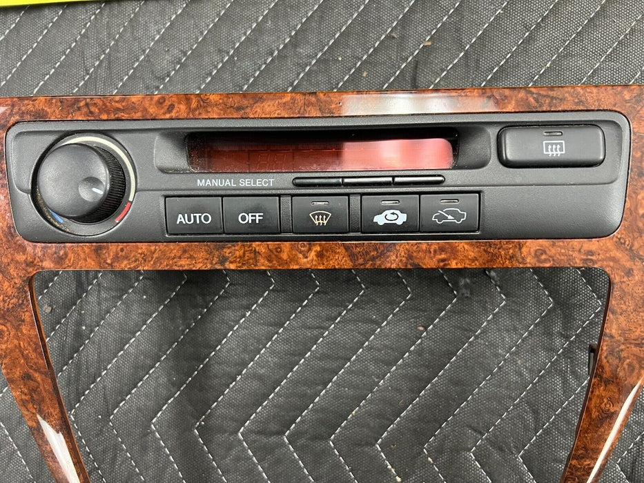 1995-1998 Acura TL Wood Grain Dash A/C Climate Control Switch & Trim OEM #775EM