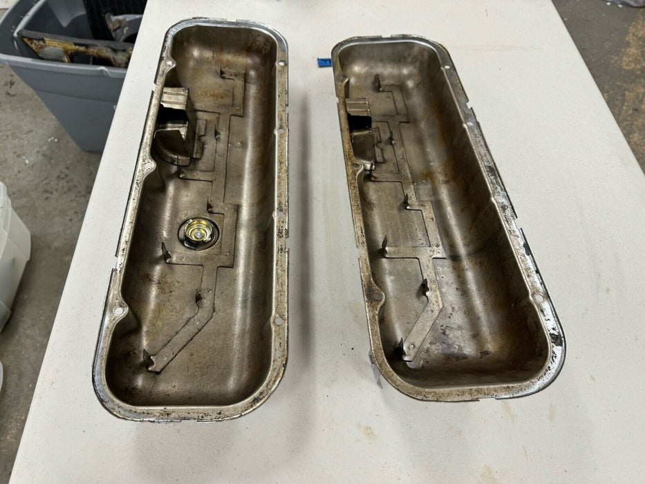 1965-1974 Corvette C3 GM 427 Big Block BBC Valve Covers Chrome Pair OEM #3274E