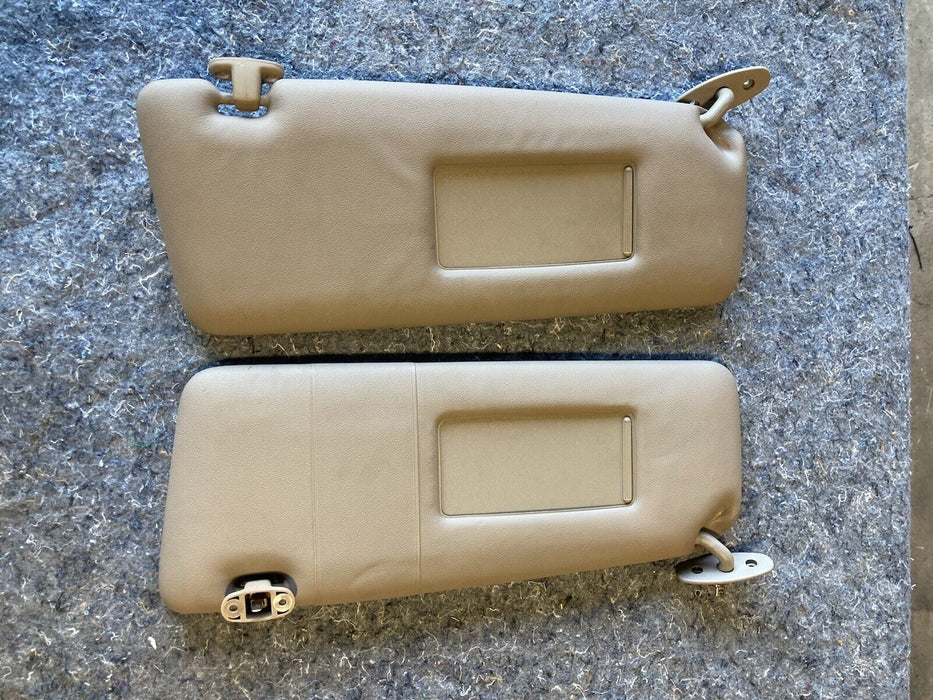 1986-1994 BMW 7 Series E32 Sun Visors Pair Left Right Windshield Tan OEM #1049M