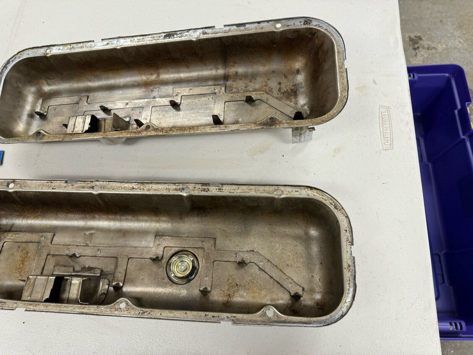 1965-1974 Corvette C3 GM 427 Big Block BBC Valve Covers Chrome Pair OEM #3274E