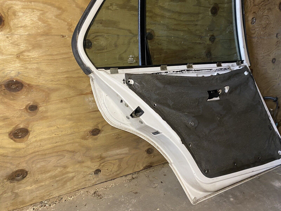 84-91 BMW Sedan Driver Rear Door White Complete OEM 318i 325i 325ix E30 #806E