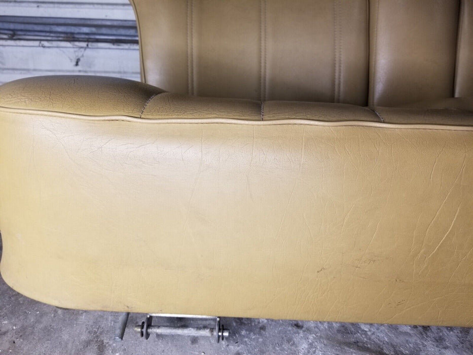 Volvo 240 245 Rear Vinyl Tan Seat Bench Upper & Lower Cushion & Armrest #2657E