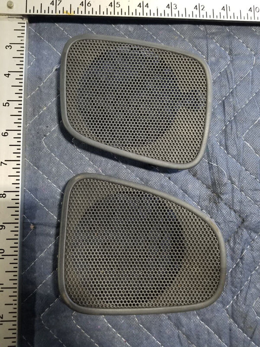 1998-2000 Volvo V70 S70 V70R Dash Tweeter Speaker Cover Pair L&R OEM Gray #325AN