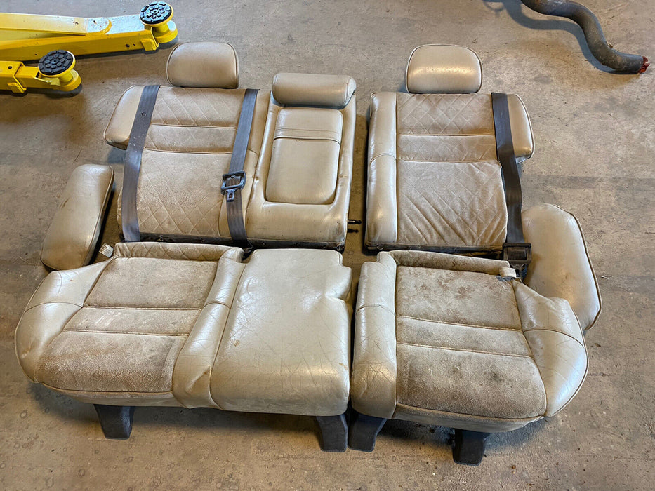 94-00 Volvo 850 850R V70 V70R XC Tan Rear Seat Leather Alacantara Stitched #426E