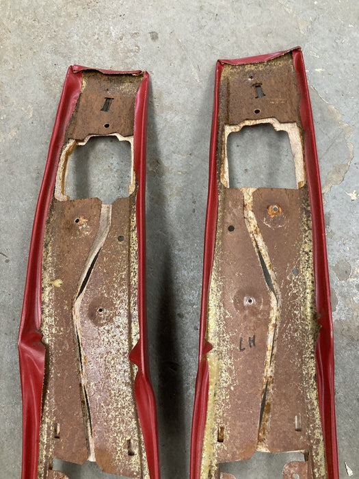 1976-1979 Cadillac Seville B Pillar Trim Upper Lower Left Right Red OEM #1821M