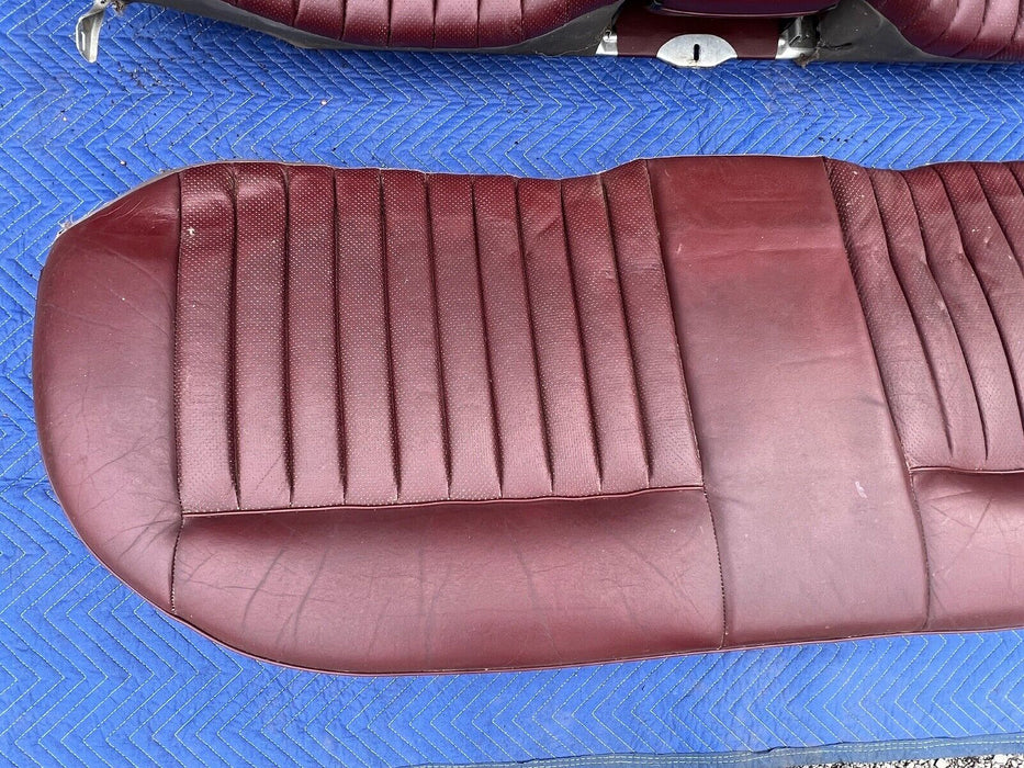 1979-1985 Mercedes 300SD W126 Maroon Leather Rear Seat 1269200750 OEM#319EM