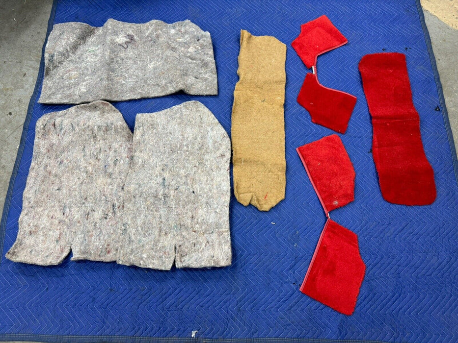 1968-1982 Corvette C2 C3 Carpet Insulation Pads Red Coupe Floor Panel #3248E