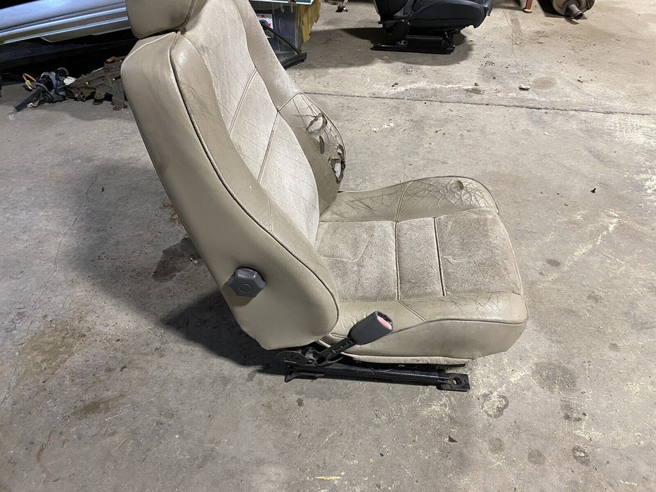 94-00 Volvo 850 850R V70 V70R XC70 Tan Front Power Seat Leather Stitched #156E