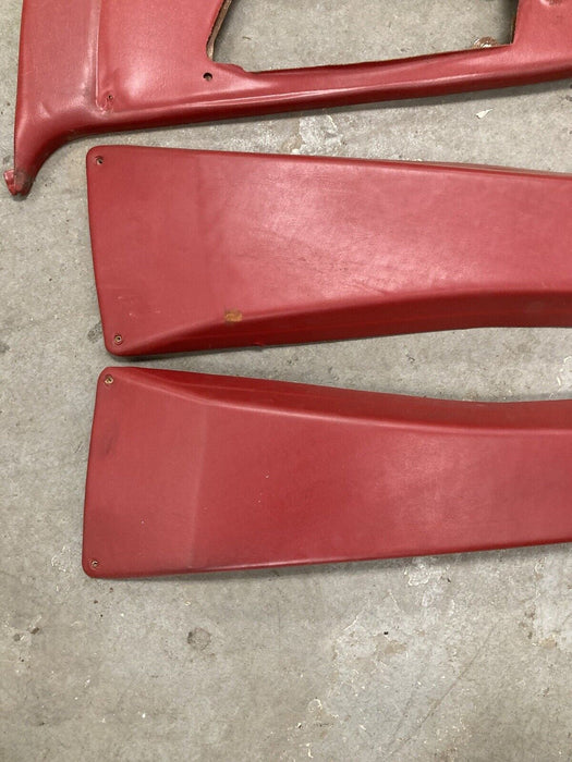 1976-1979 Cadillac Seville B Pillar Trim Upper Lower Left Right Red OEM #1821M