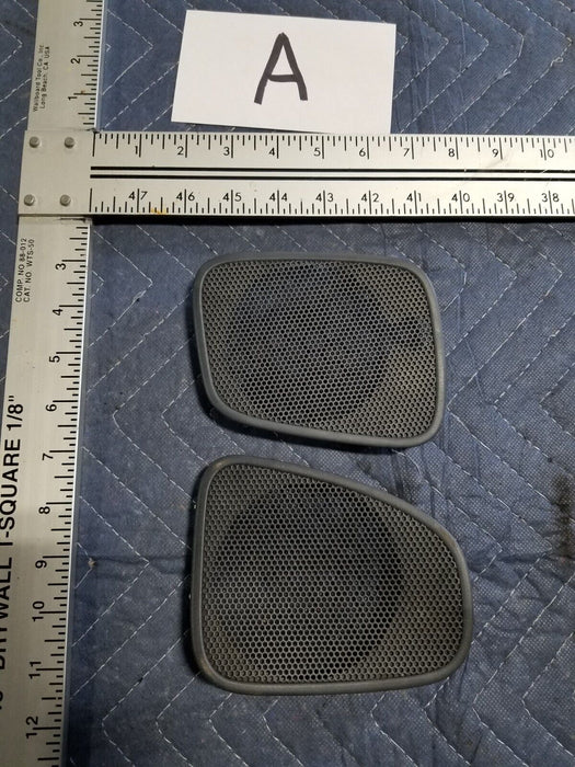 1998-2000 Volvo V70 S70 V70R Dash Tweeter Speaker Cover Pair L&R OEM Gray #325AN