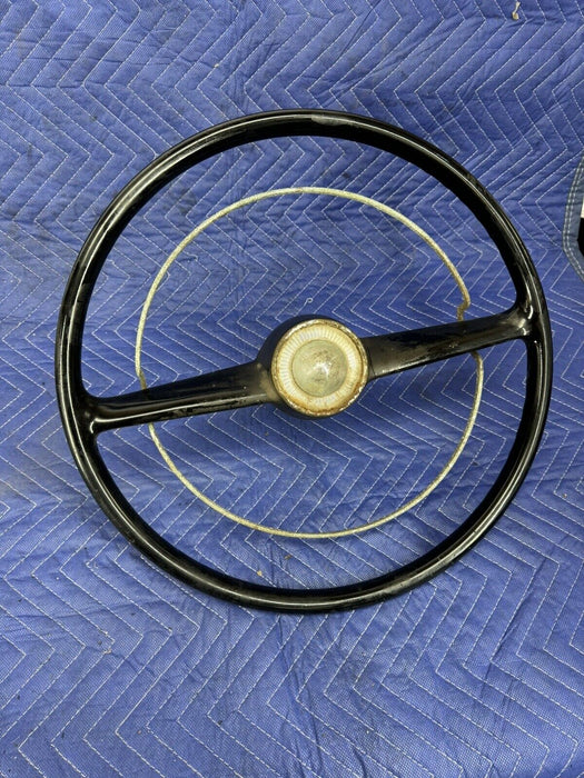 1949-1952 Mercury Steering Wheel & Horn Ring Original w/Center Cap OEM #3268E