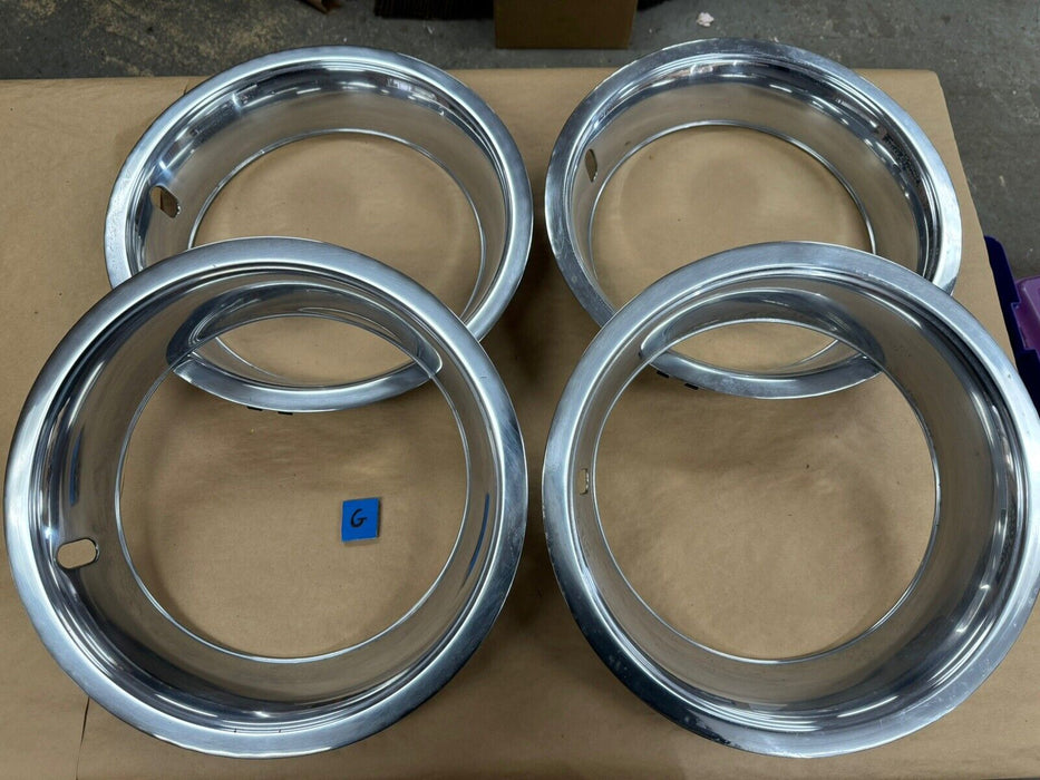 1969-1982 Corvette C3 GM Rally Wheel Trim Beauty Ring Set of 4 SS 15” OEM #3272E