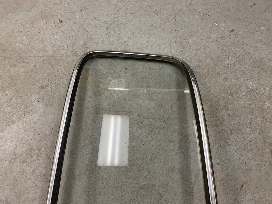 Vintage Volvo Auto Car Front Windshield Glass & Chrome Trim 44” X 17” OEM #1248E