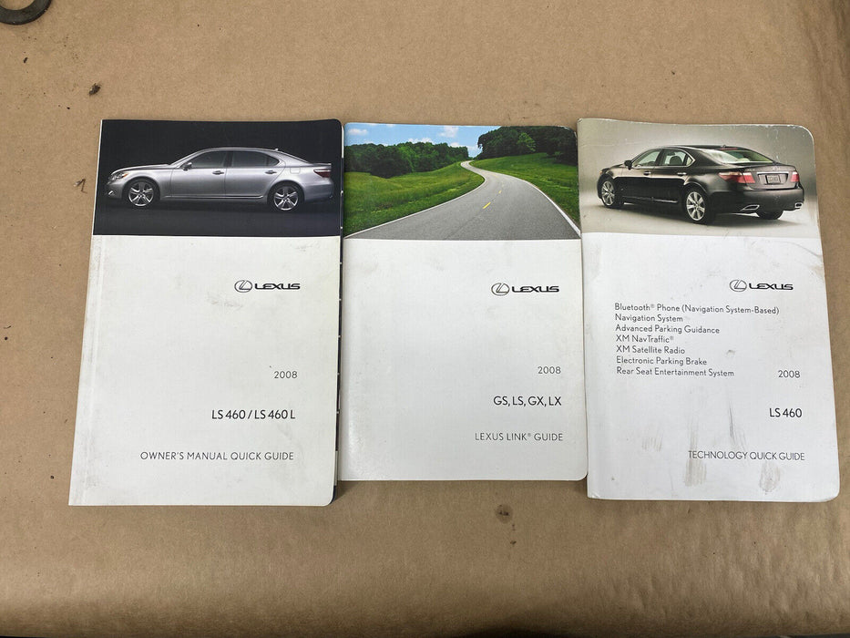 2008 Lexus LS460 LS460L Owners Manual Set Lexus Link Guide OEM #2748E