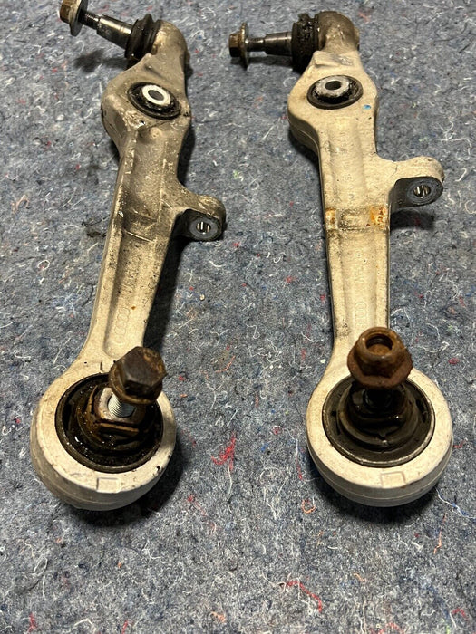 02-08 Audi A4 B6 Sedan AWD L/R Pair Lower Lateral Center Arms 8E0407155N #120EM