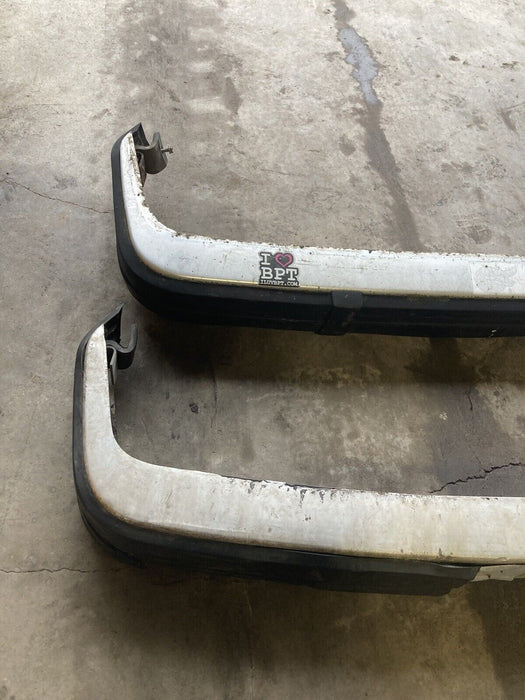 1975-1985 Volvo 242 240 244 245 Front Rear Bumper Cover White Pair 2 OEM #1688M