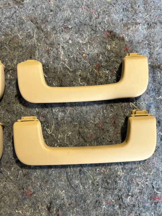 02-12 Audi A4 B6 Sedan Tan Overhead Door Entry Grab Handles 8E0857608C OE #190EM