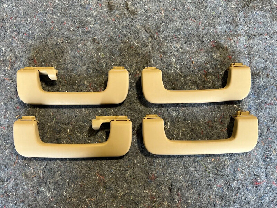 02-12 Audi A4 B6 Sedan Tan Overhead Door Entry Grab Handles 8E0857608C OE #190EM