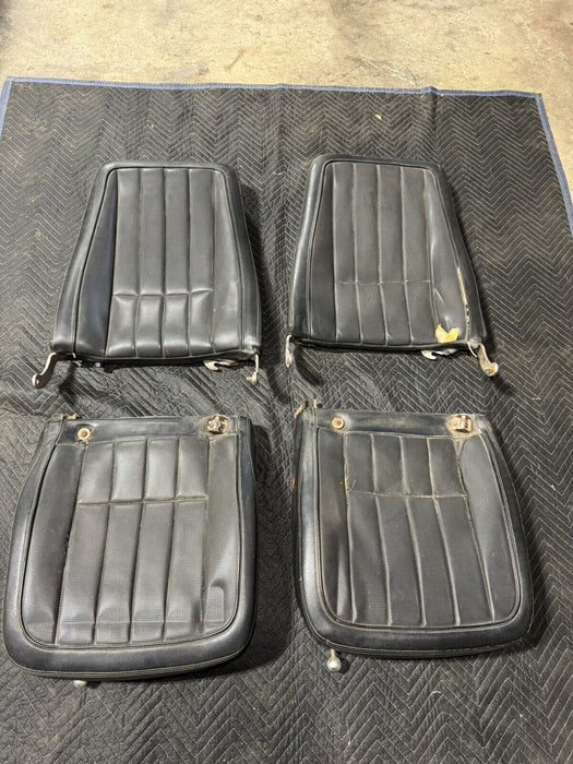 1968-1969 Corvette C3 Front Seat Pair Black w/Tracks Left & Right OEM #3212E