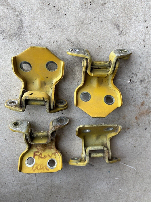 99-01 Isuzu Vehicross Left Right Door Hinge Set Upper & Lower Yellow OEM #1714E