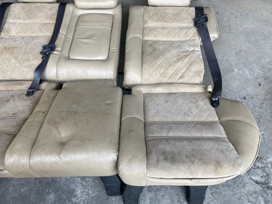 94-00 Volvo 850 850R V70 V70R XC Tan Rear Seat Leather Alacantara Stitched #811E