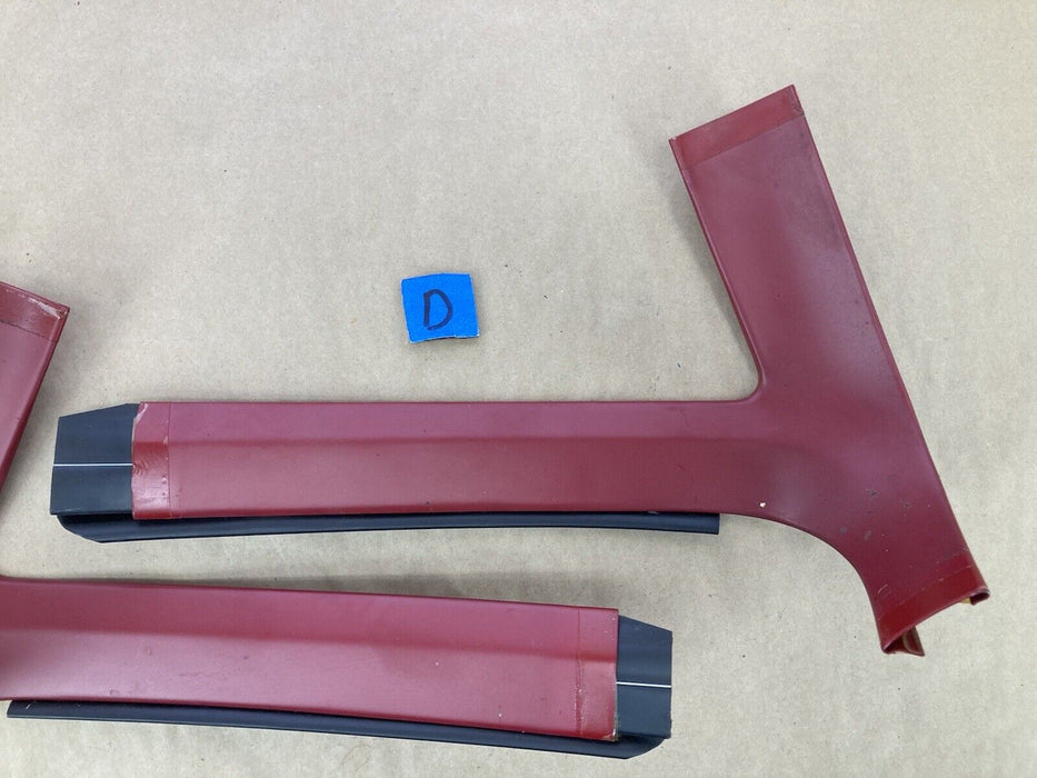 1976-1979 Cadillac Seville Pillar Trim Red Pair A C Left Right OEM #1831M