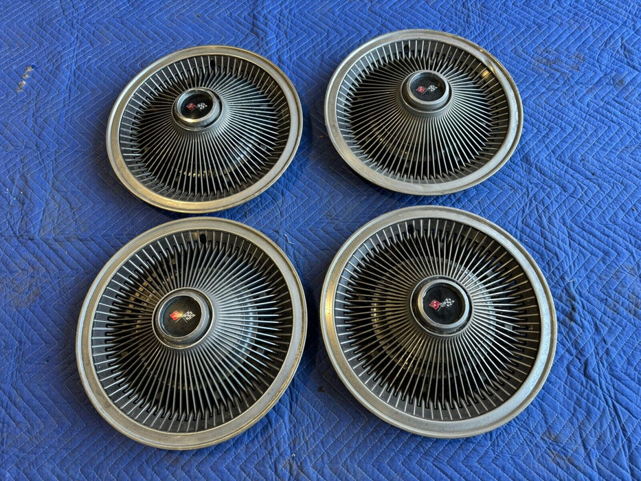 1968-1973 Corvette C3 Original Starburst Turbine Hub Cap Wheel Covers 15” #3208E