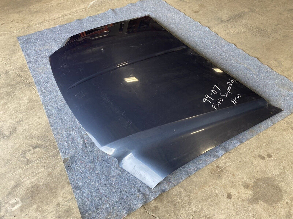 1999-2007 Ford F250 Super Duty Hood Panel Blue Gray OEM #1271E