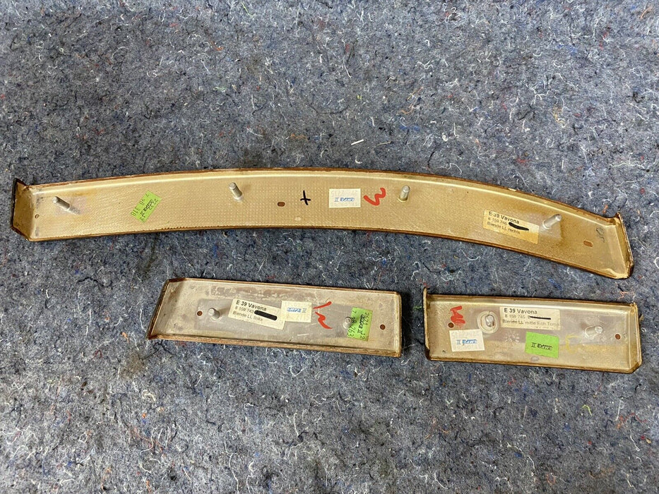 1997-03 BMW E39 Front Dash Set (3) Wood Veneer Trim Molding VAVONA OEM #1225E