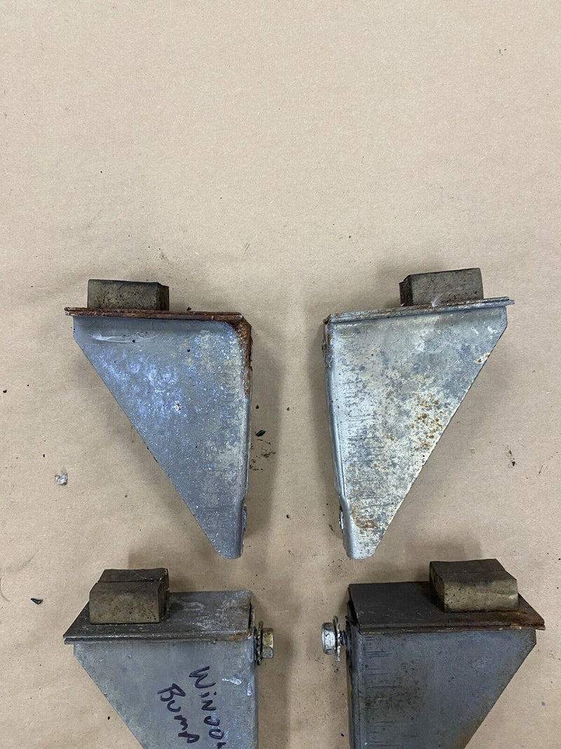 1955-1956 Chrysler Imperial Window Stop Catch Bumper Set of 4 Front Rear #2526E