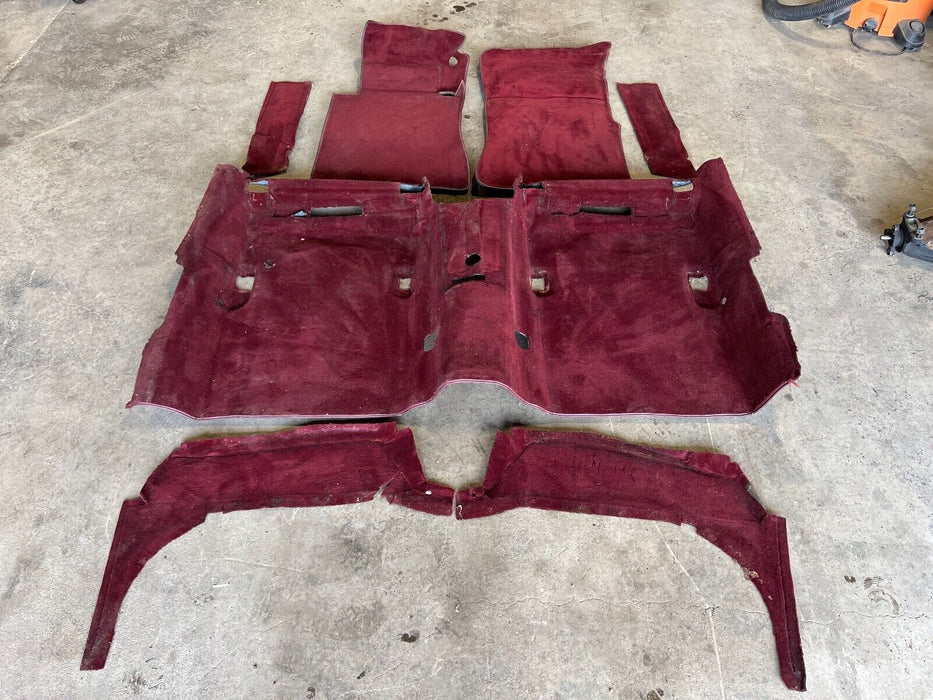 1979-85 Mercedes 300SD W126 Maroon Interior Molded Carpet Full Set OEM #440EM