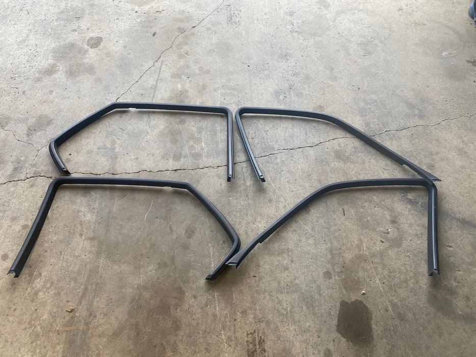 86-94 BMW 7 Series E32 Front & Rear Door Entry Upper Trim Black 740iL #1480E