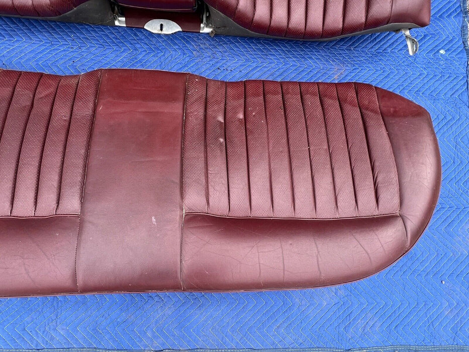 1979-1985 Mercedes 300SD W126 Maroon Leather Rear Seat 1269200750 OEM#319EM