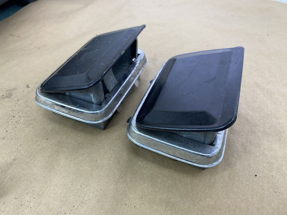 1973-1974 Volvo 144 145 Black Rear Door Ash Trays Pair L & R Trim OEM #2484EJ