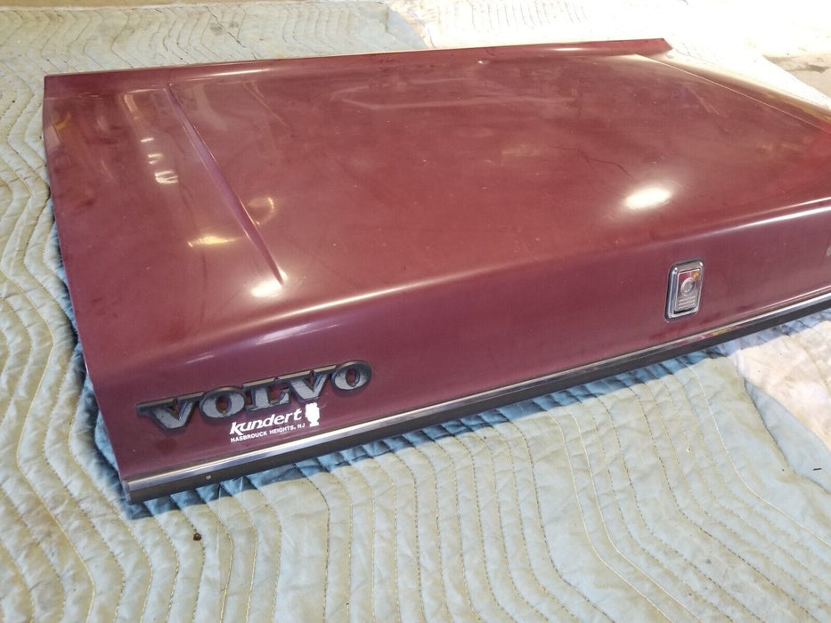 1986-1993 Volvo 240 242 244 245 Rear Trunk Deck Lid w/Badges Maroon OEM #172AN