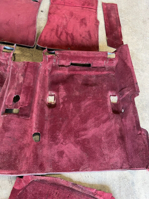 1979-85 Mercedes 300SD W126 Maroon Interior Molded Carpet Full Set OEM #440EM