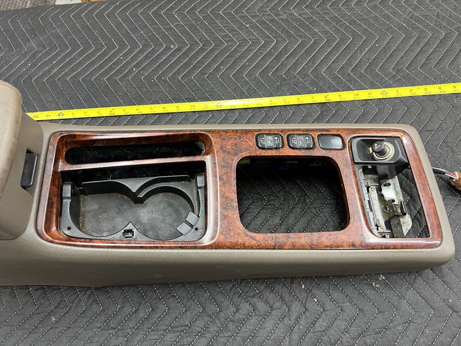 1995-1998 Acura TL Wood Grain & Tan Center Console Shifter Bezel Trim OEM #776EM